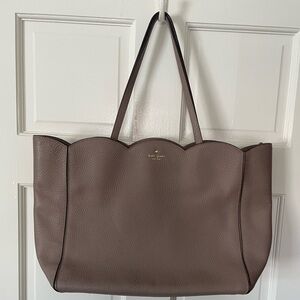 Kate Spade Scalloped Tote in Taupe
